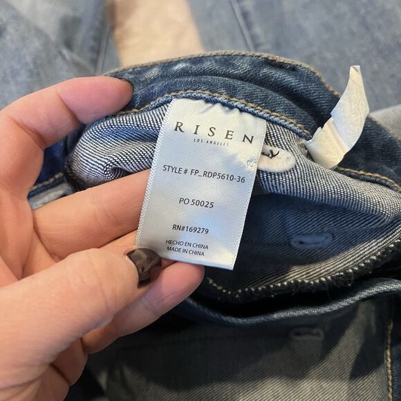 Freckled Poppy x Risen Jeans Women’s Wide Leg Denim 36” Jeans Size 11 / 30 - Picture 7 of 13